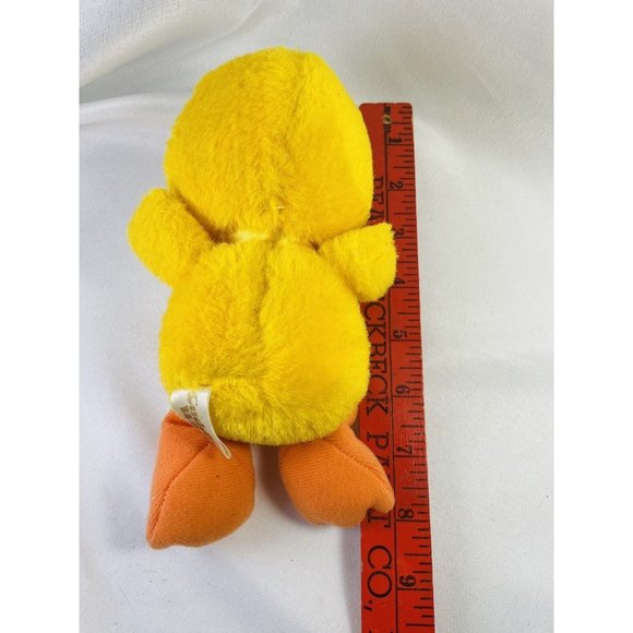 Vintage 8 Inch Cuddle Wit Yellow Baby Duck Small Chick Plush Toy With Bow - Picture 5 of 9
